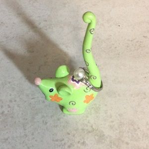 NWOT Size 5 silver ring with Pearl and CZ stones